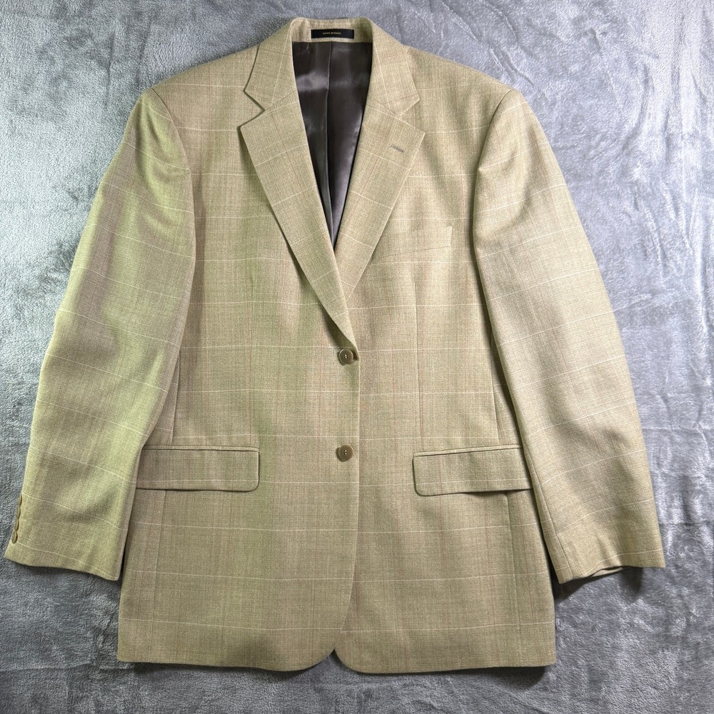 Lord West Blazer Sport Coat Plaid Two Button Wool Made in Israel 42M